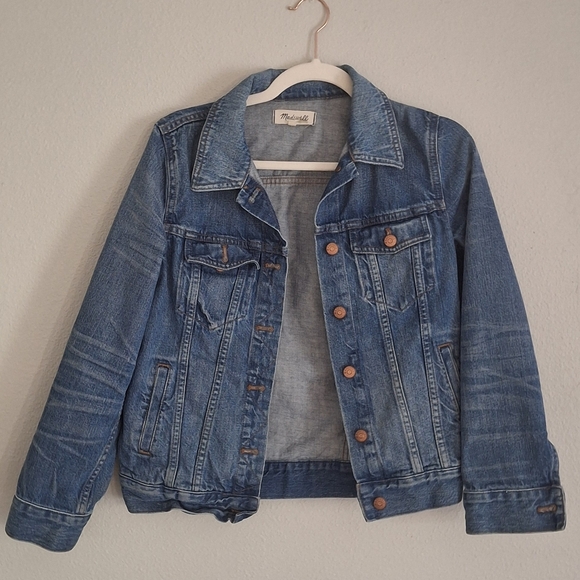 Madewell Classic Denim Jacket Blue Large Women’s - Picture 2 of 5